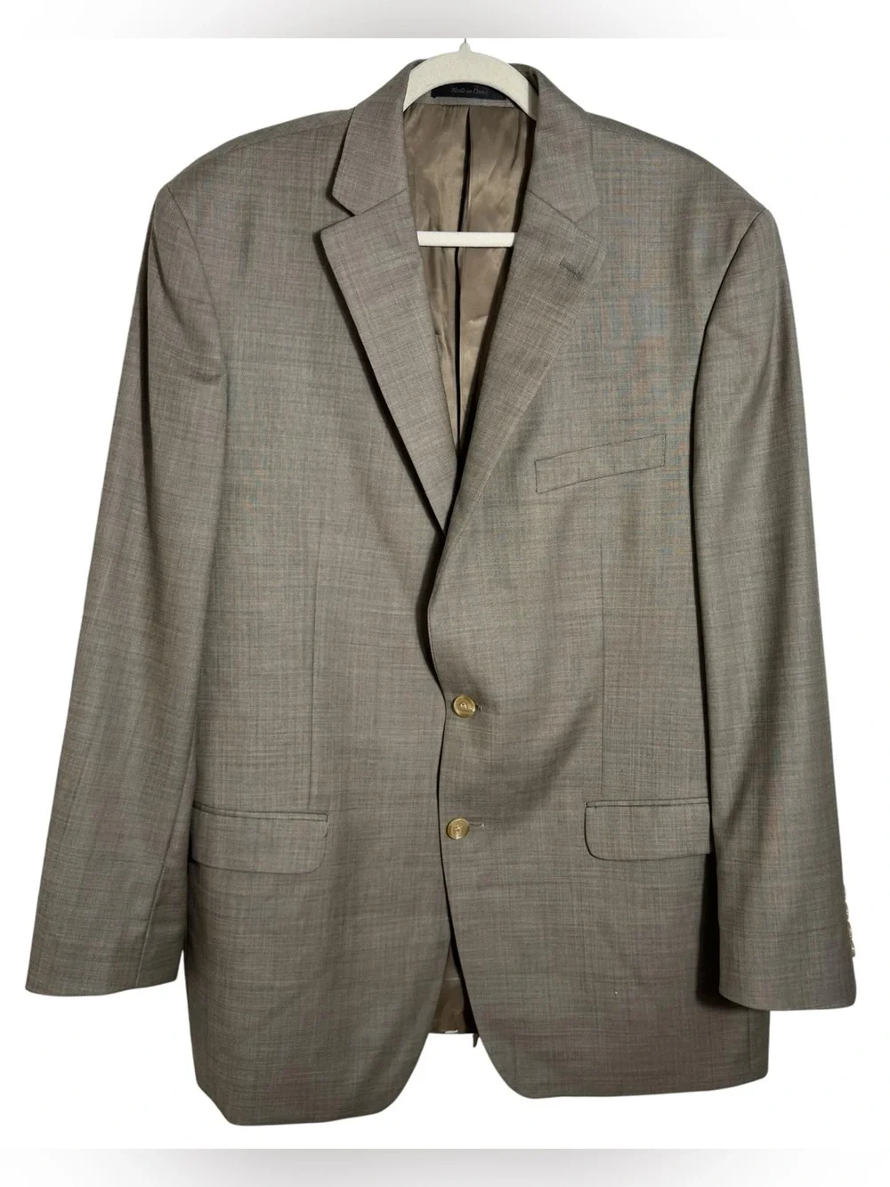 Lauren Ralph Lauren 100% Wool Blazer Sport Coat 44L Brown Tailored Jacket